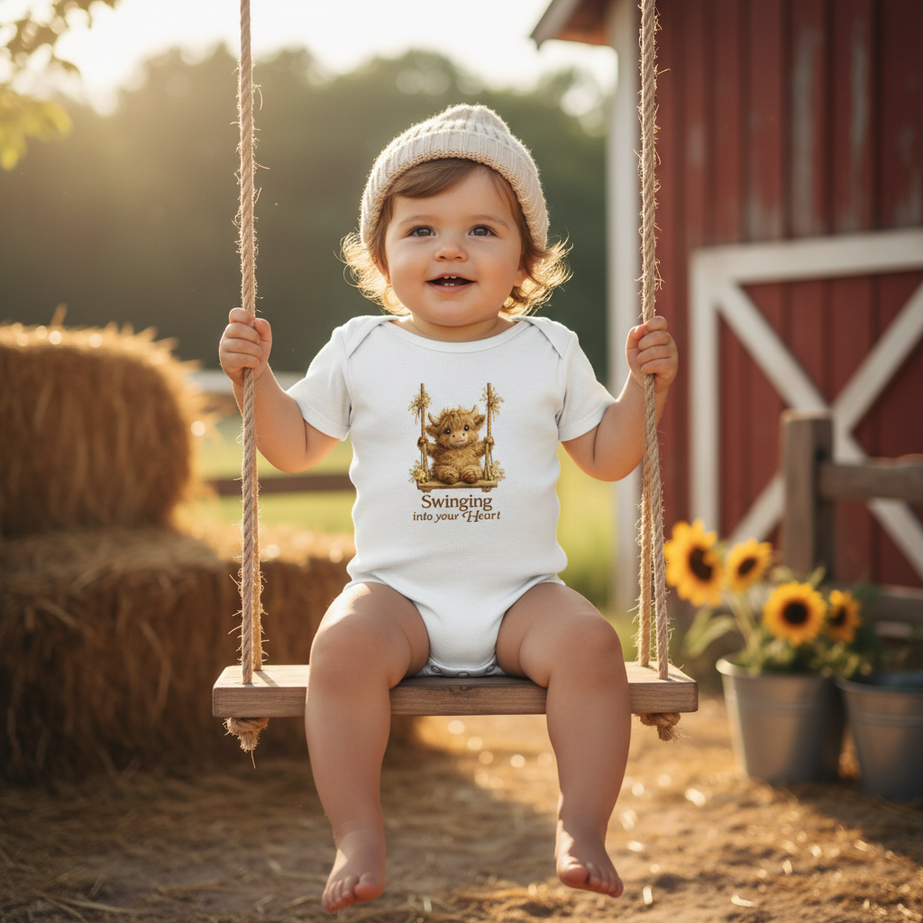Rustic white onesie mockup