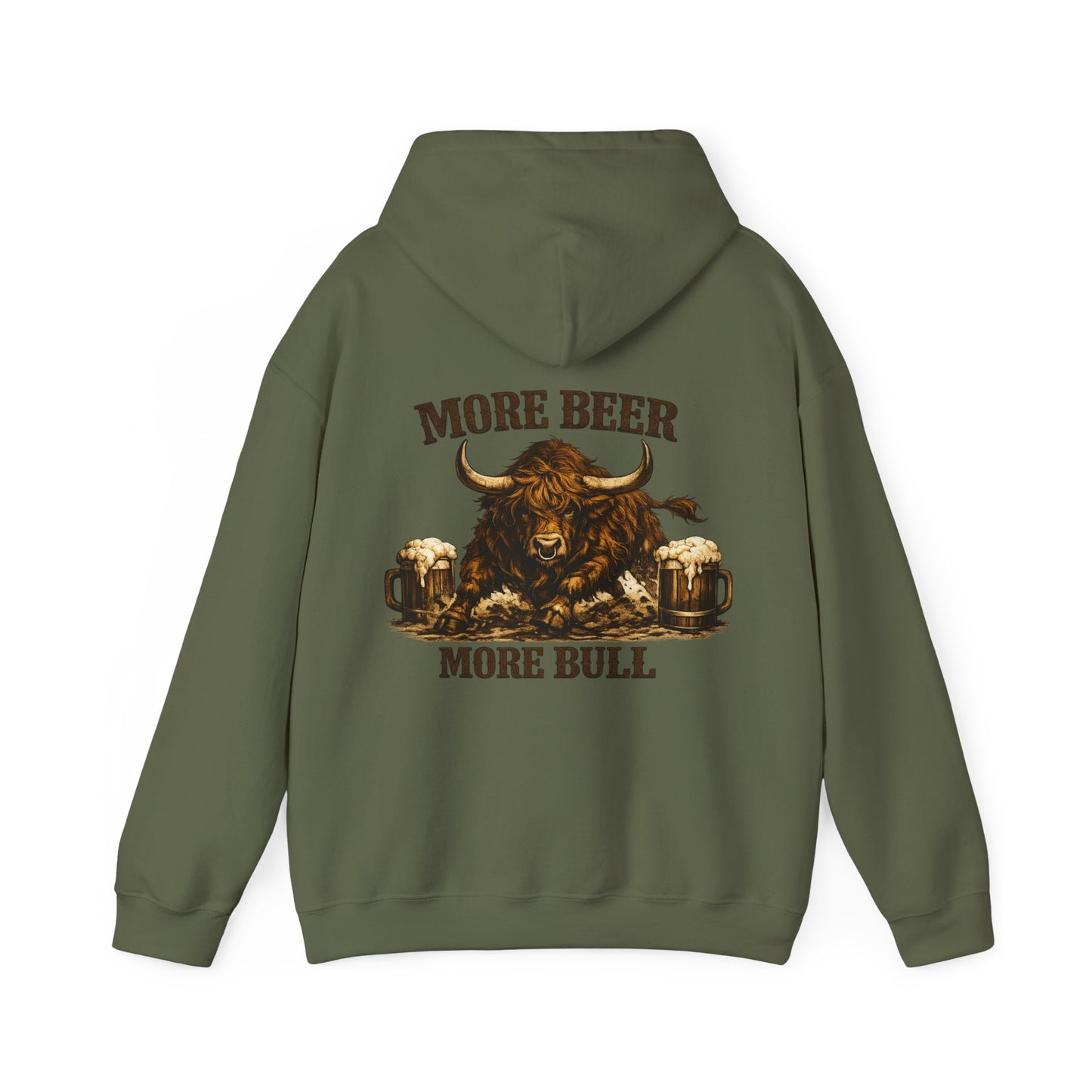 MORE BEER, MORE BULL Unisex Hooded Sweatshirt