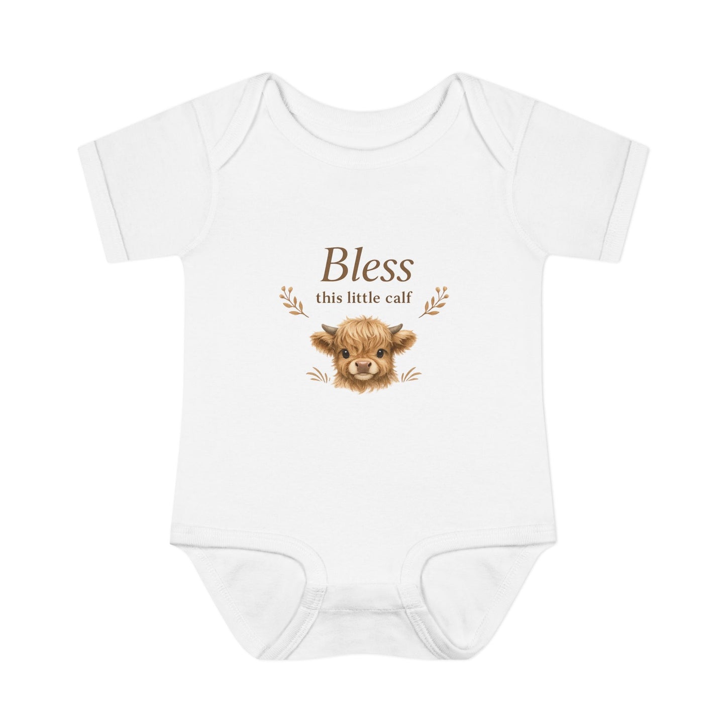 Bless This Little Calf – Baby Onesie/Infant Baby Rib Bodysuit