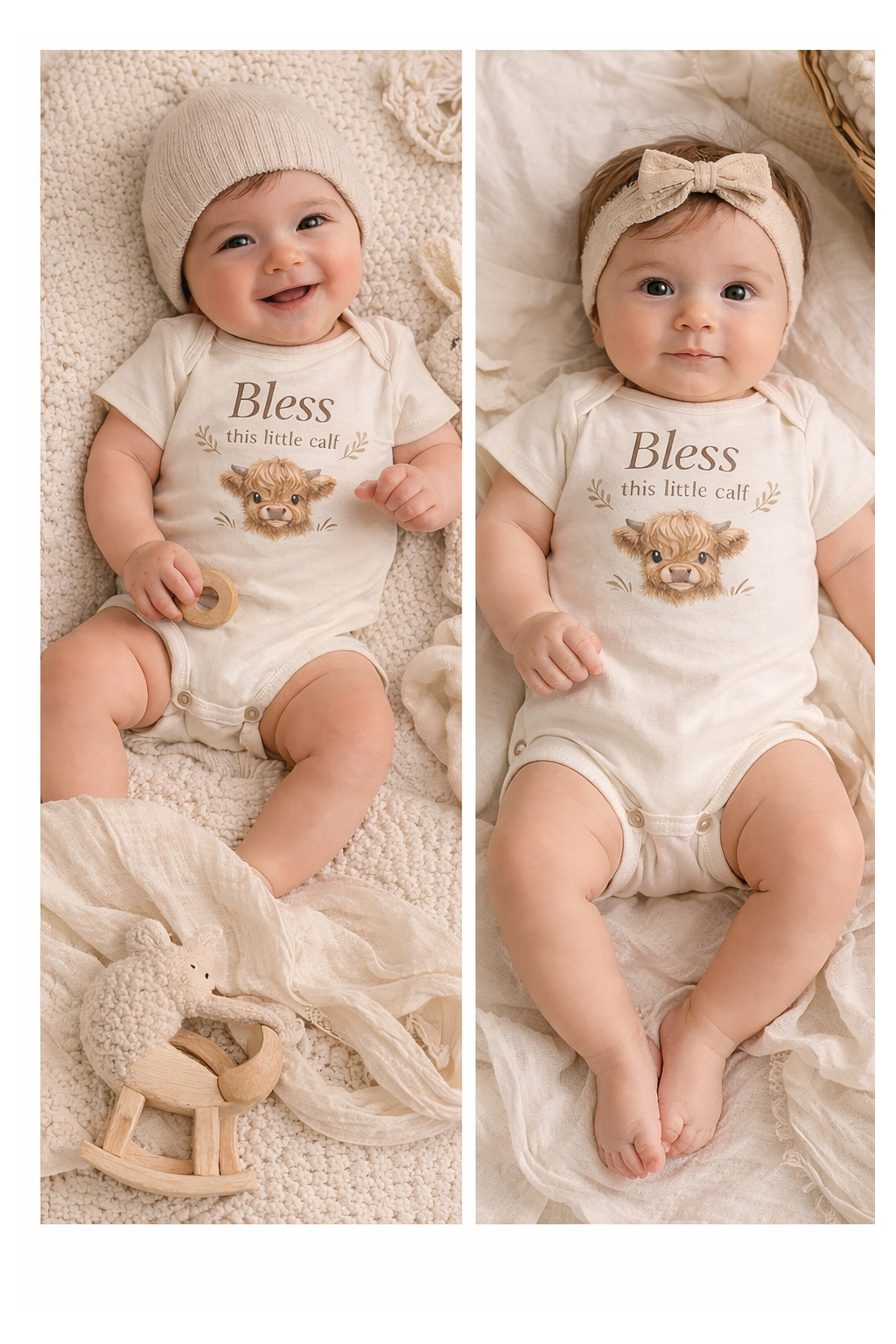 Bless This Little Calf – Baby Onesie/Infant Baby Rib Bodysuit