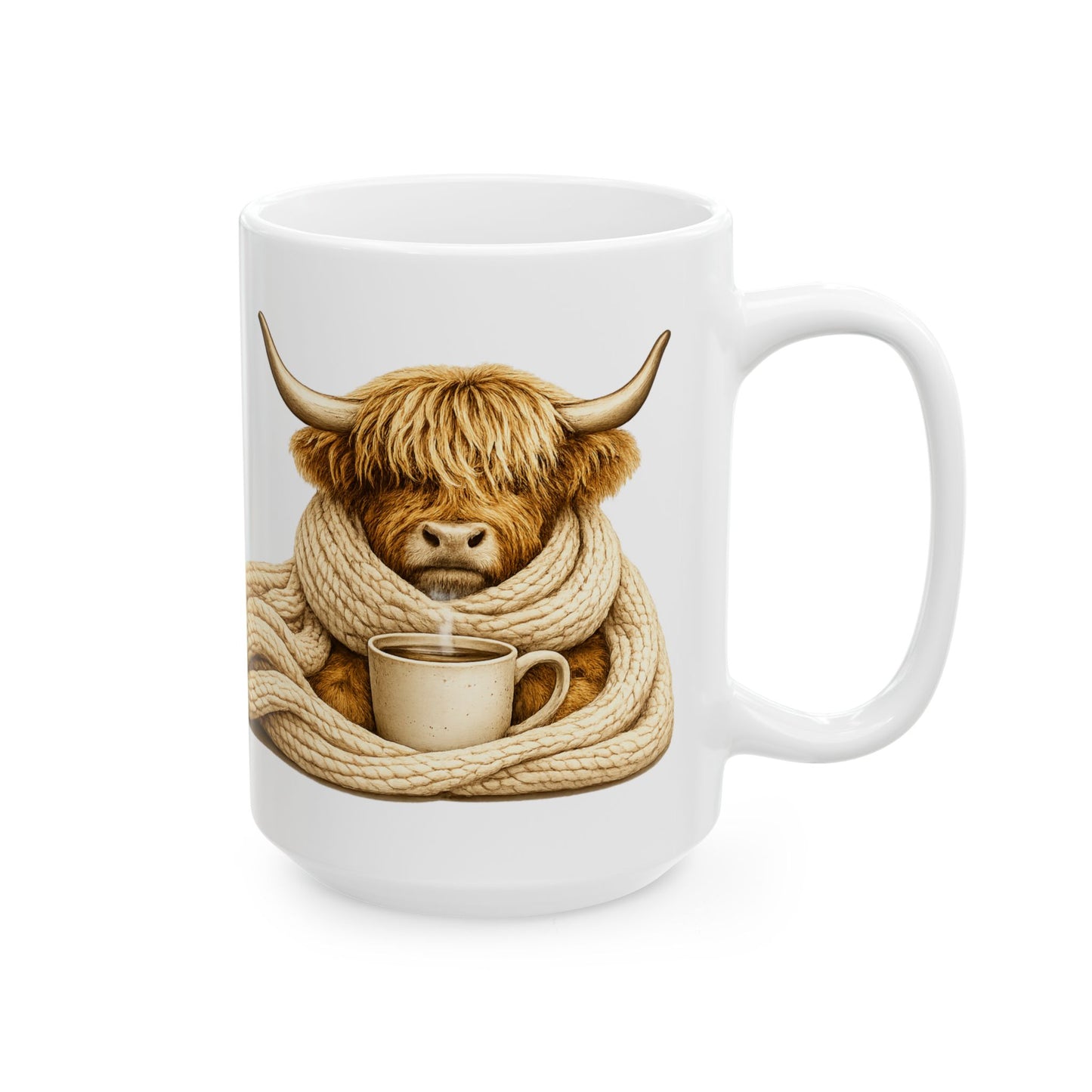 “Too Cozy to Care” Ceramic Mug, (11oz, 15oz)