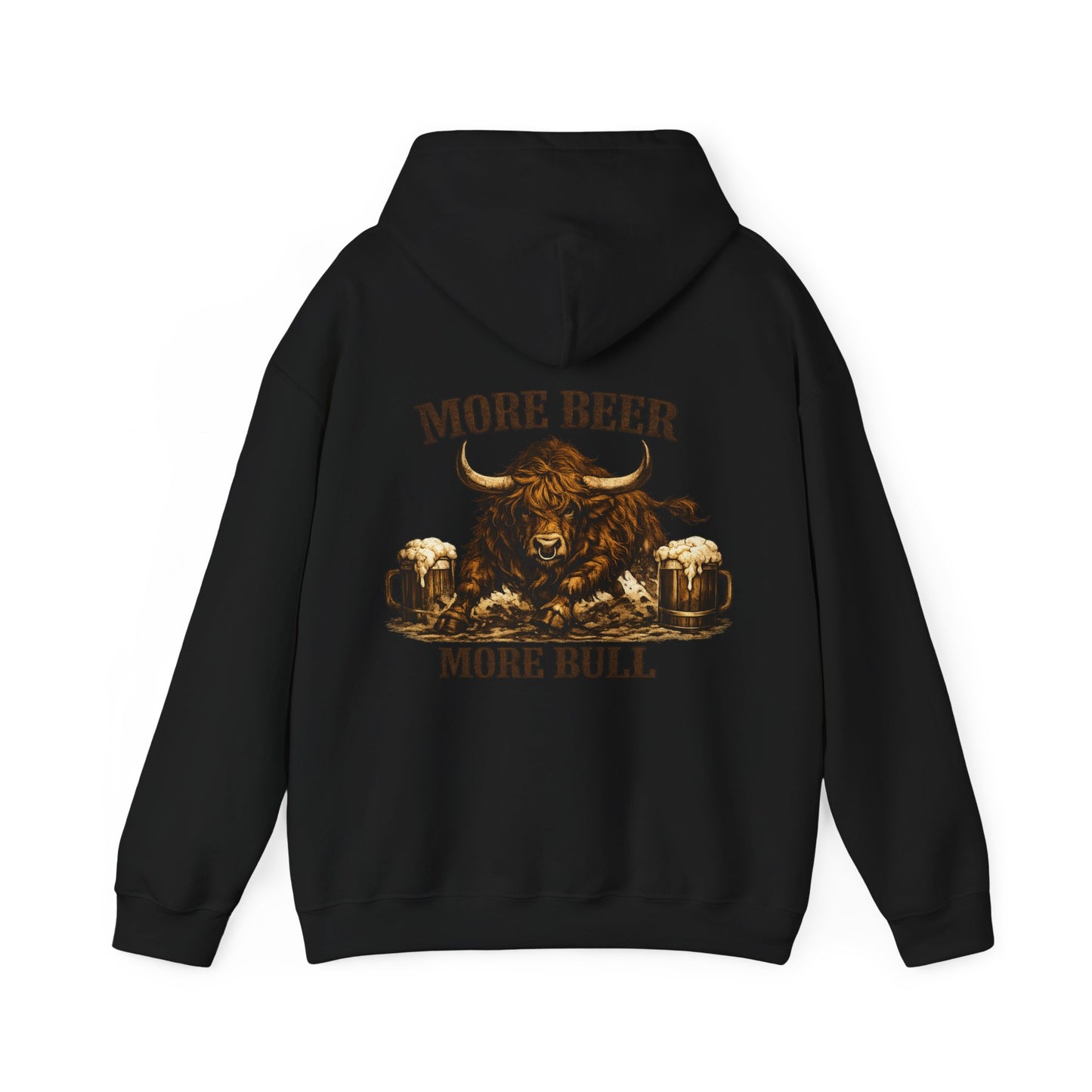 MORE BEER, MORE BULL Unisex Hooded Sweatshirt