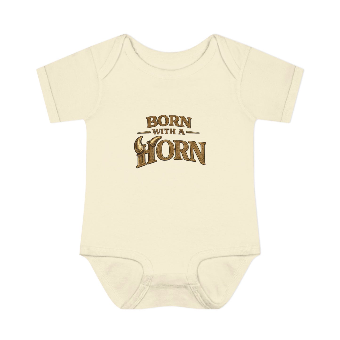 Born With a Horn Onesie / Infant Baby Rib Bodysuit