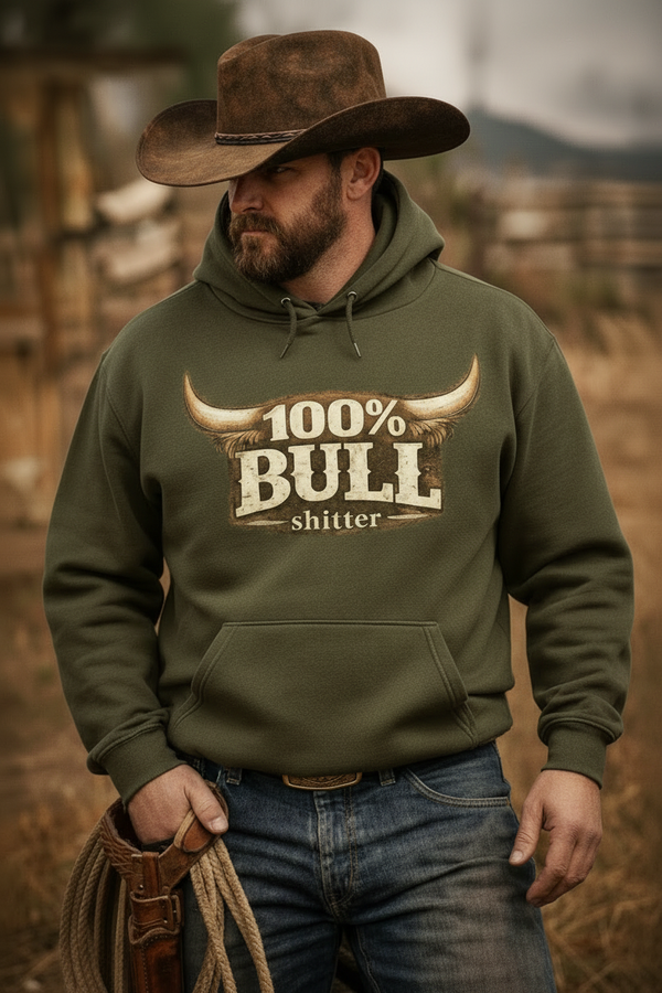 Cowboy Hoodie Mockup - Smaller Logo