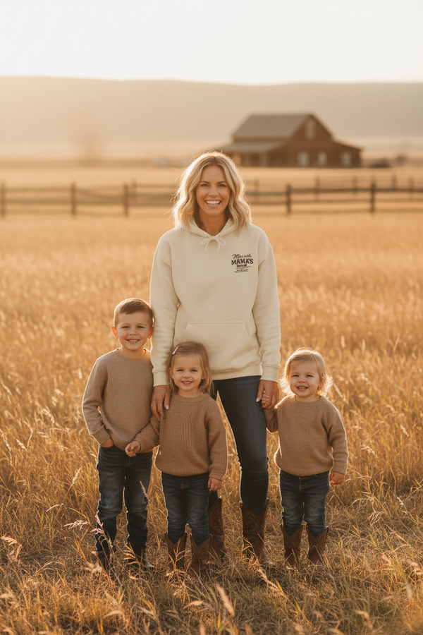 Mess With Mama's Herd - Front Logo with Kids
